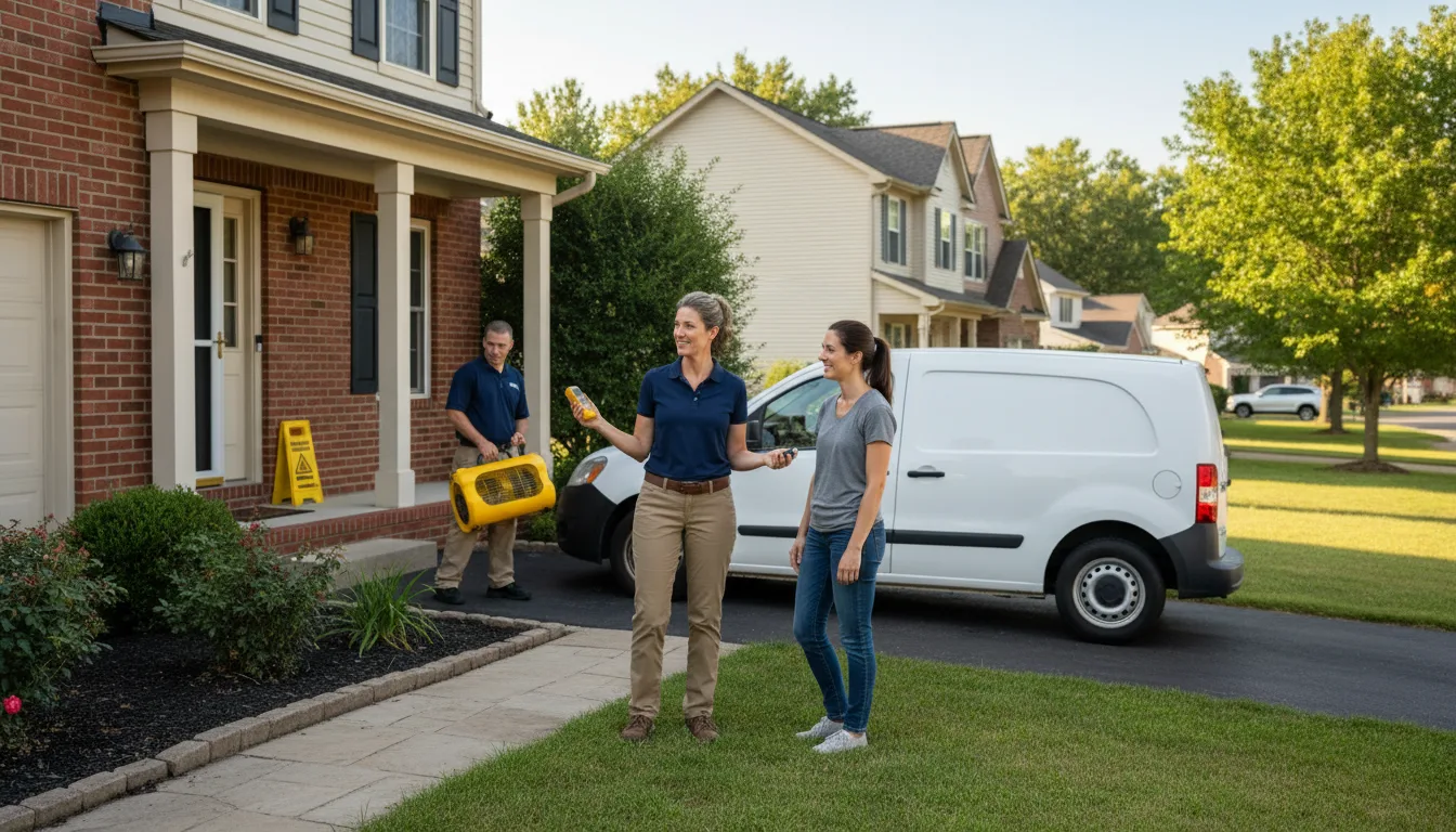Residential water damage restoration in Orfordville, WI